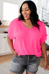 Pretty in Pink V Neck Blouse