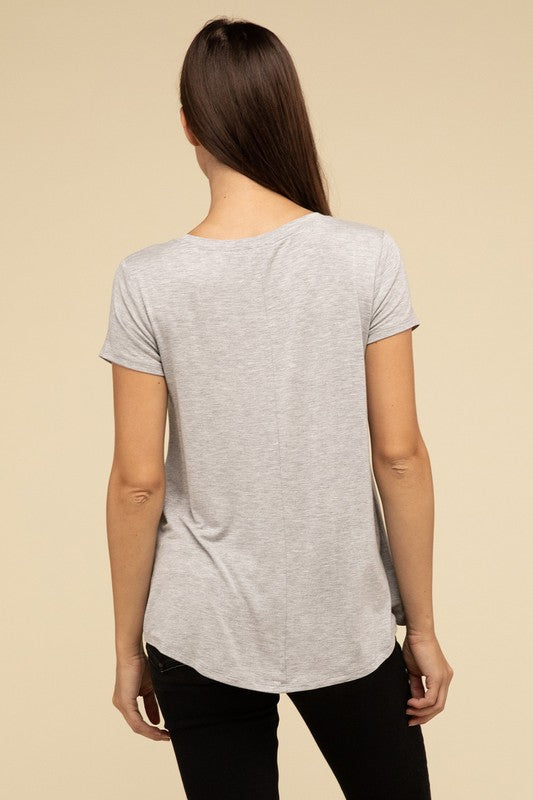 Ebb & Flow Rayon Short Sleeve Top in a Variety of Colors