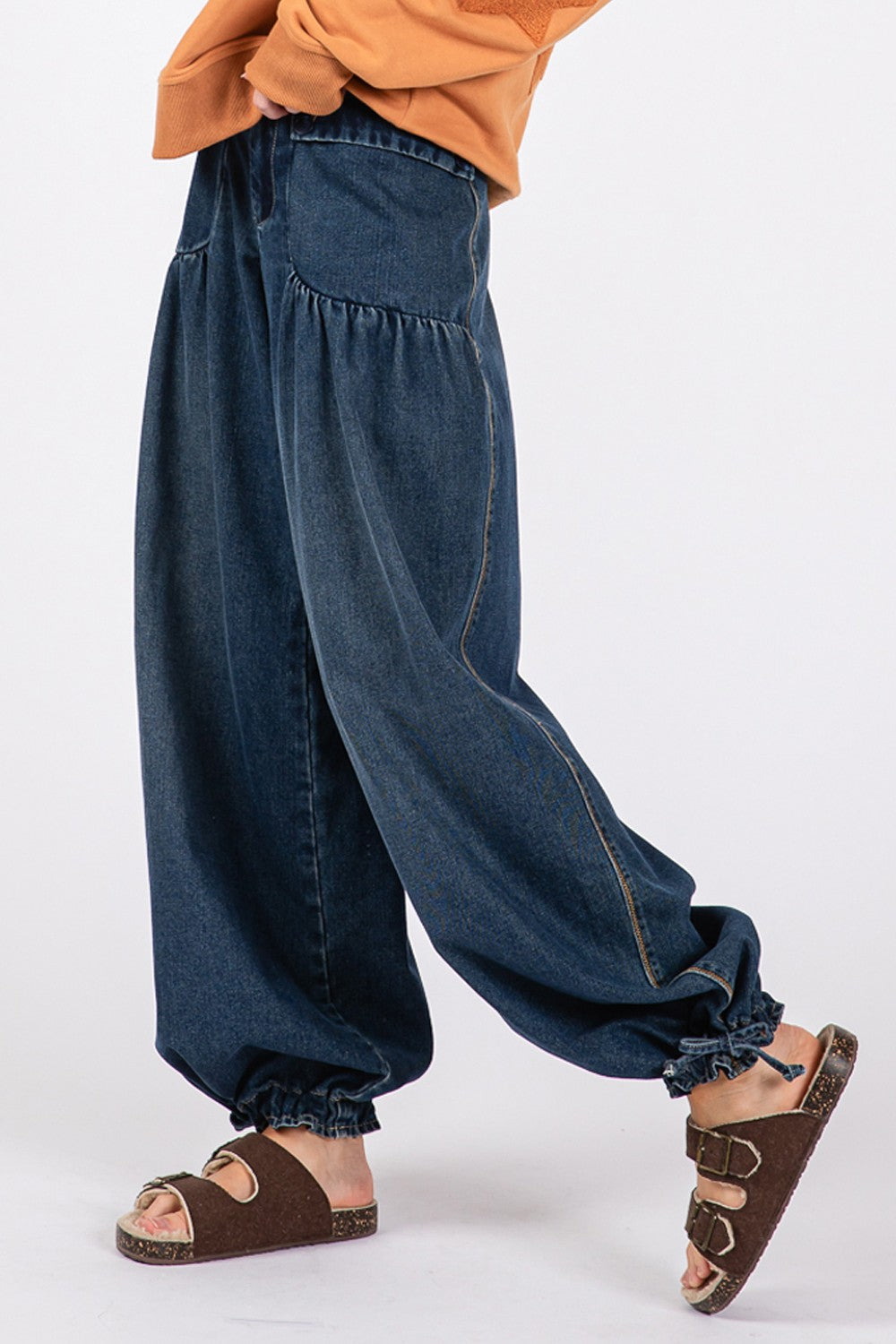 Funky & Fabulous Cargo Jeans in Denim Blue