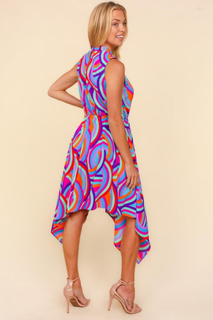 Kassia Asymmetrical Geometric Print Dress