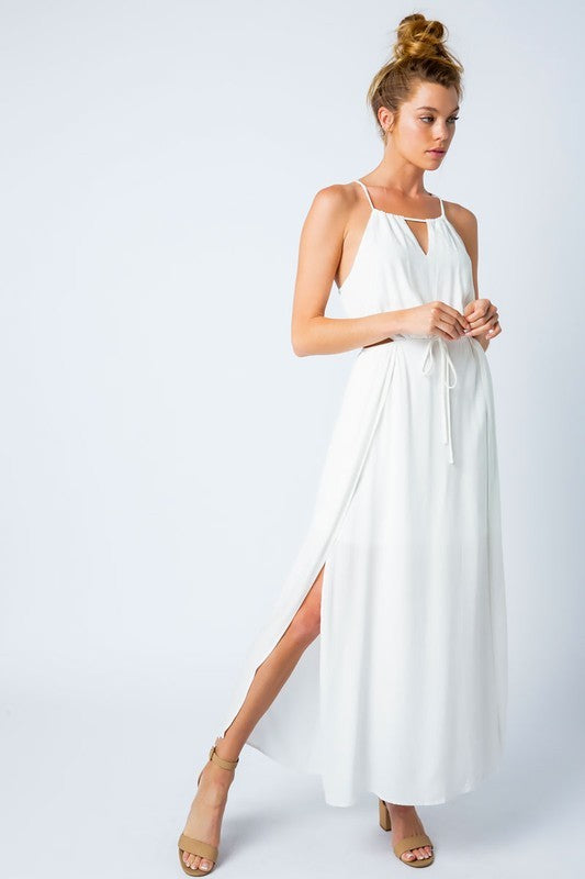 Like a Greek Goddess Maxi Dress in Off-White