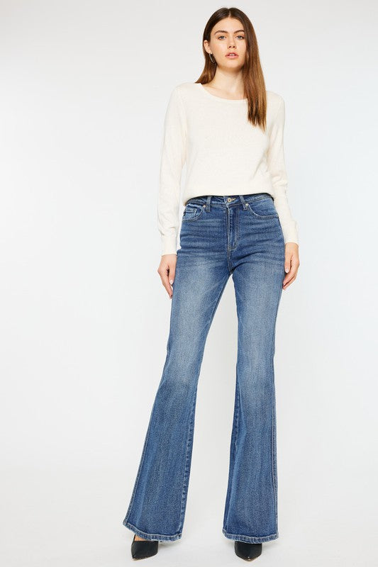 Diana High Rise Flare Jeans in Medium Wash