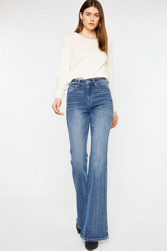 Diana High Rise Flare Jeans in Medium Wash