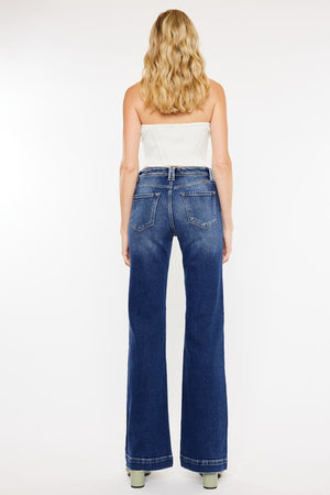 Kiara High Rise Flare Jeans in Medium Wash