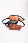 Refined Chain Sling Belt Bag in Brown, Black, & Cognac