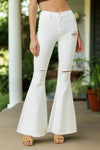 So Extra High Rise Flare Jeans in White