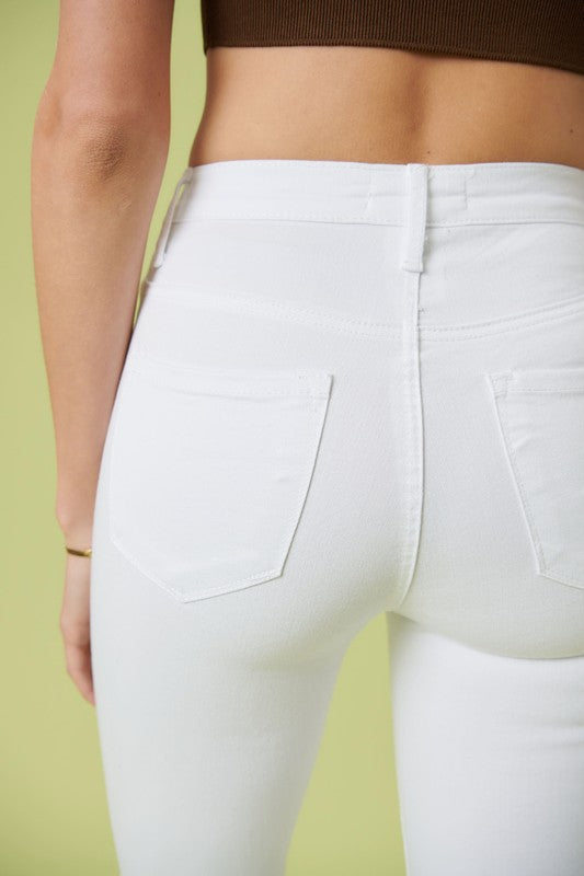 So Extra High Rise Flare Jeans in White