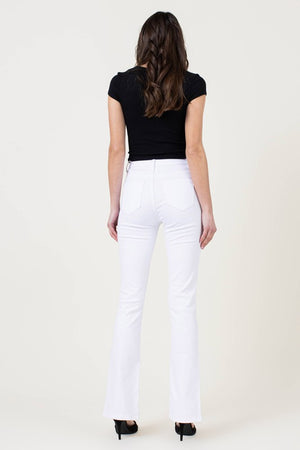 So Slim Bootcut Jeans with Front Slits in White