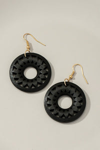 Holly Wood Cut-Out Drop Earrings in a Variety of Colors