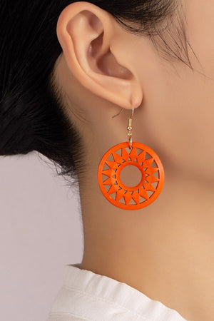 Holly Wood Cut-Out Drop Earrings in a Variety of Colors