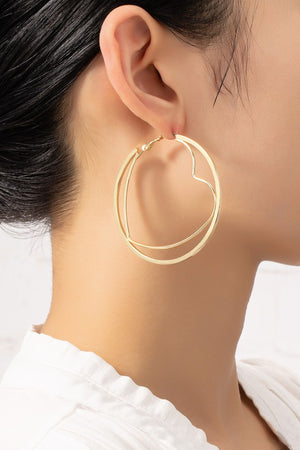 Within My Heart Hoop Earrings in Gold