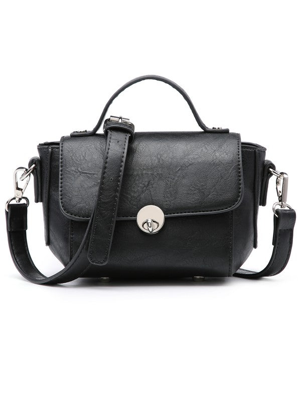 Casey Mini Handbag wth Removable Crossbody Strap in Black