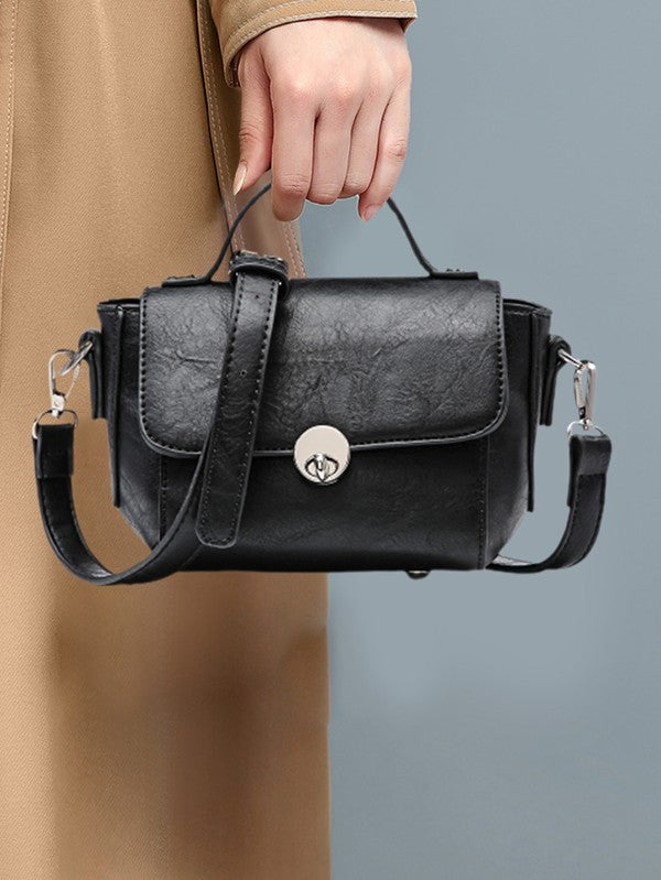 Casey Mini Handbag wth Removable Crossbody Strap in Black