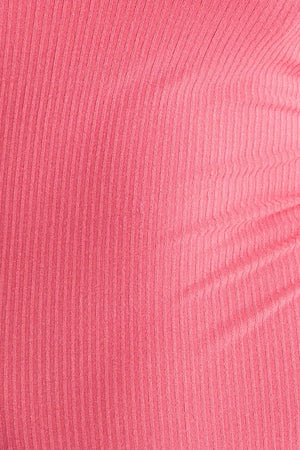Vale Ruffled Bodysuit in Black, Pink & White