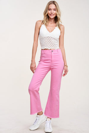 Jada Cropped Flare Jeans in Candy, Ginger, White, & Tan