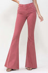 Super Flares High Rise Jeans in Mineral Red