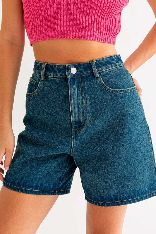 Cheryl Mid Length Denim Shorts