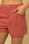 Amari Pleated Short in Coral