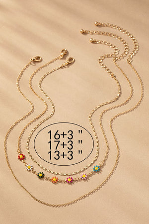 Daisy Chain 3 Set Necklaces