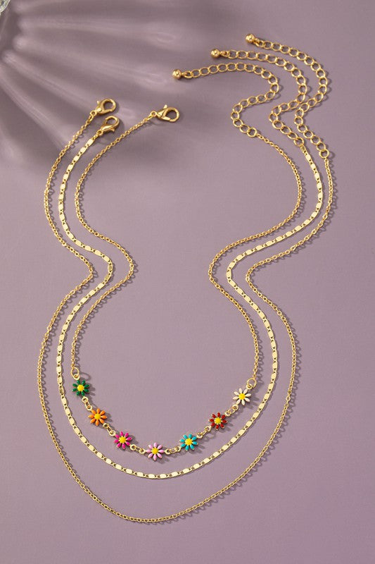 Daisy Chain 3 Set Necklaces