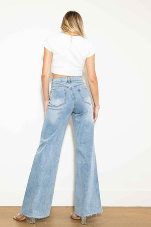 Modern Twist High Waisted Criss Cross Jeans