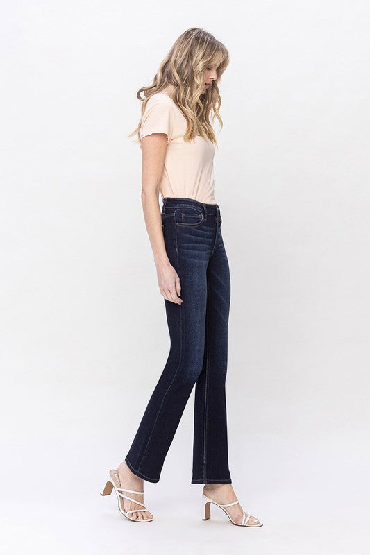 Alexia Mid Rise Bootcut in Dark Wash