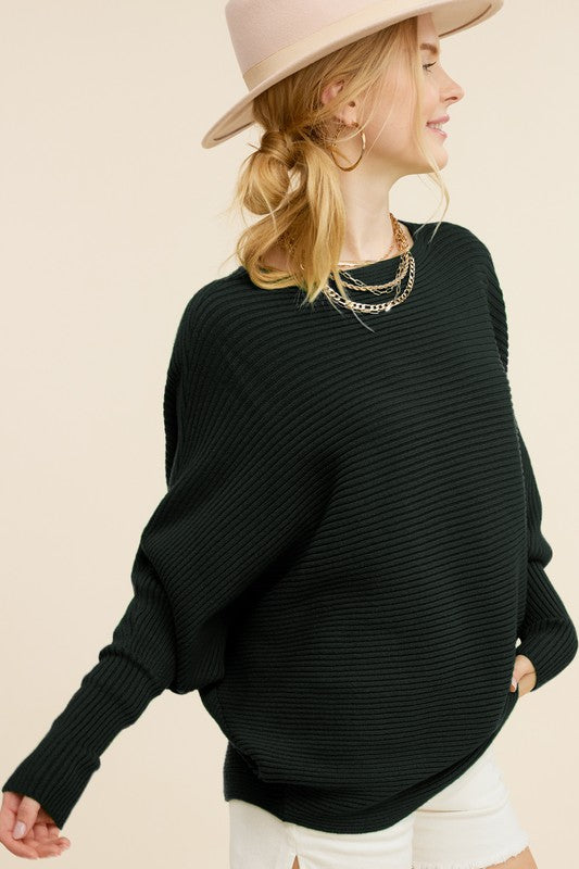 Annabelle Sweater in Fuchsia, Oat Milk, & Black