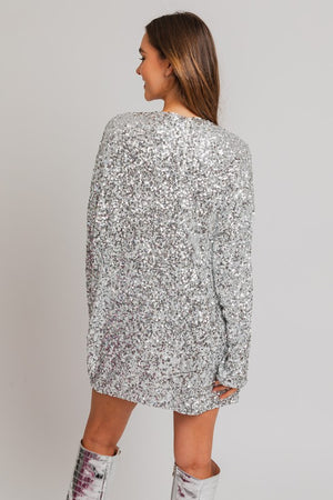 Silver Lining Sequin Mini Dress