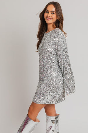 Silver Lining Sequin Mini Dress