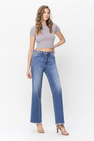 Darcie High Rise Wide Leg Jeans in Medium Wash