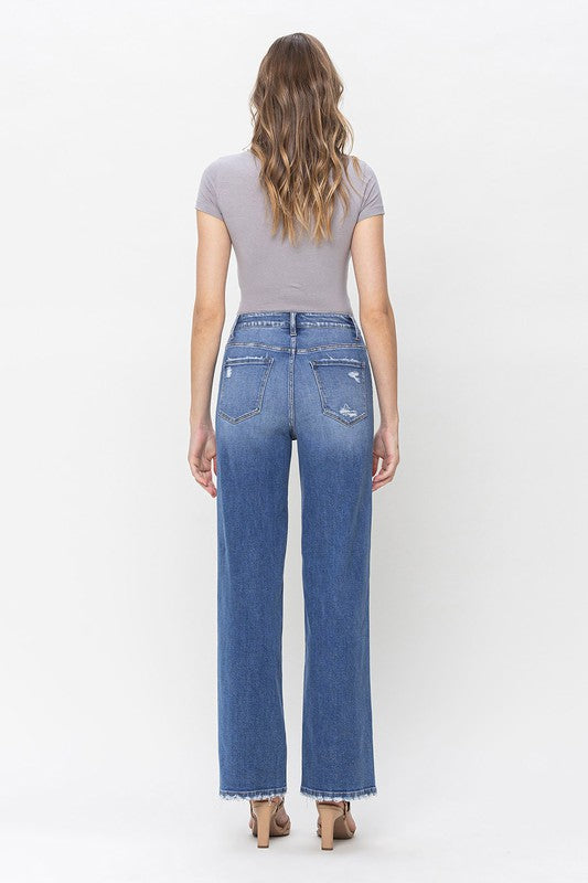 Darcie High Rise Wide Leg Jeans in Medium Wash