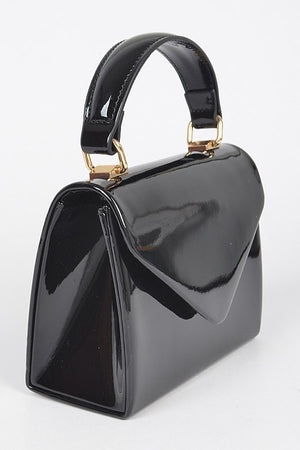 Véronique Top Handle PU Patent Leather Bag in Assorted Colors