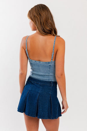 Jessamine Denim Bustier Bodysuit