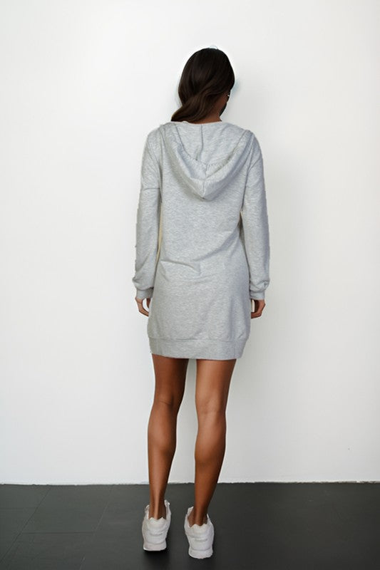 Cozy Comfort Hoodie Mini Dress in Assorted Colors