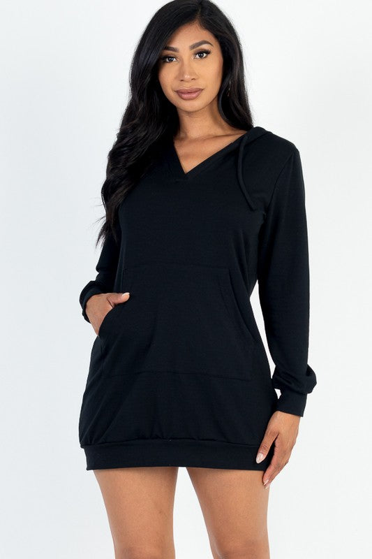 Cozy Comfort Hoodie Mini Dress in Assorted Colors