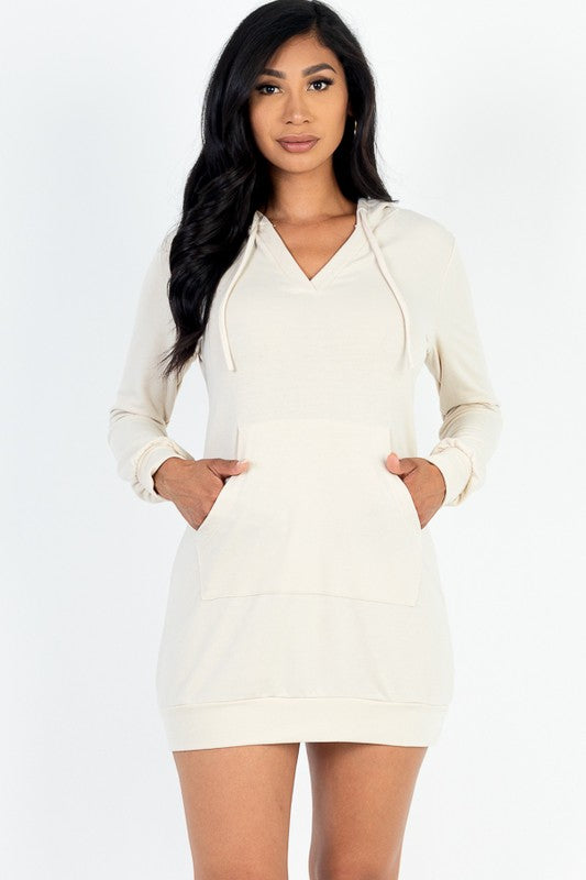 Cozy Comfort Hoodie Mini Dress in Assorted Colors