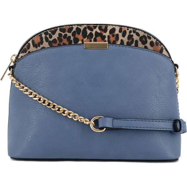 Leopard Accent Crossbody Bag in Assorted Colors