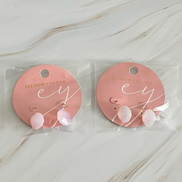 So Elegant Jewel Earrings in Mystic Pink & Mystic White