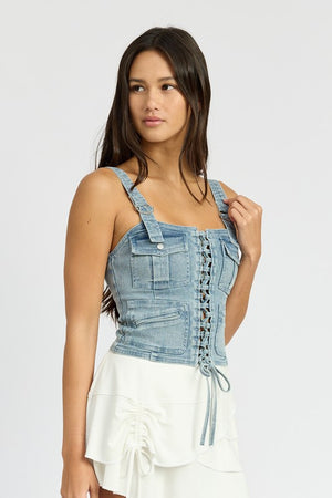 Almeda Cargo Denim Corset