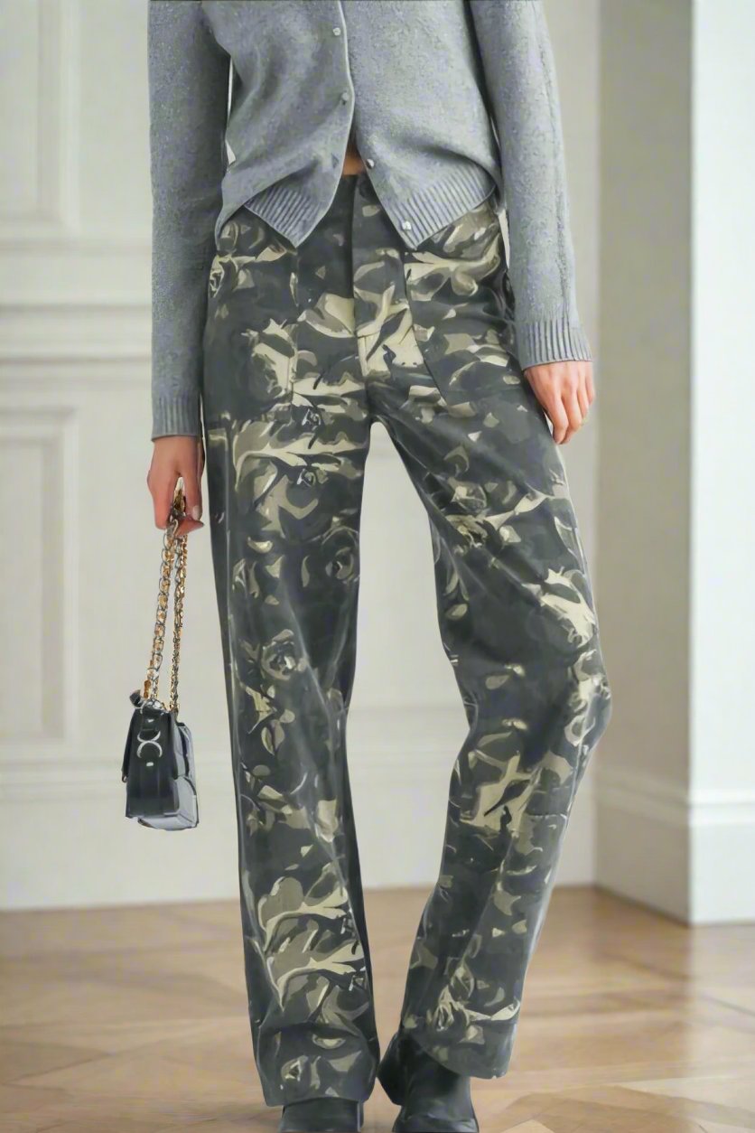 Incog-Chic Camo Straight Leg Pants