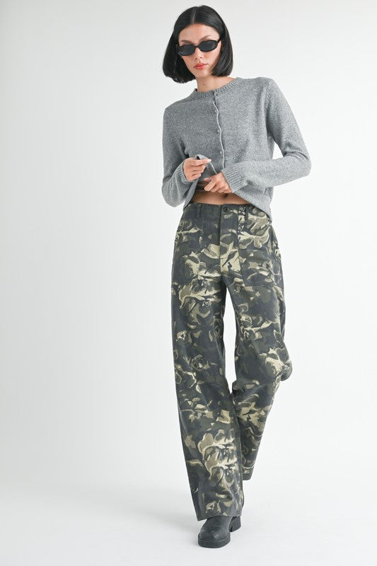 Incog-Chic Camo Straight Leg Pants