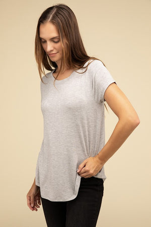 Ebb & Flow Rayon Short Sleeve Top in a Variety of Colors