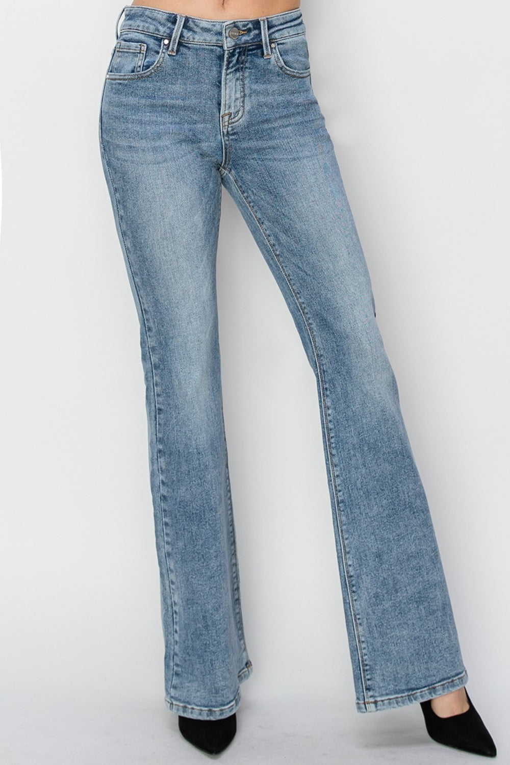 Viviana Mid Rise Bootcut Jeans in Medium Wash