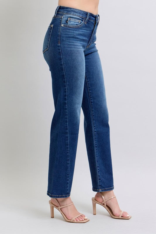 The Seam Dream Ankle Length Straight Jeans in Medium Wash