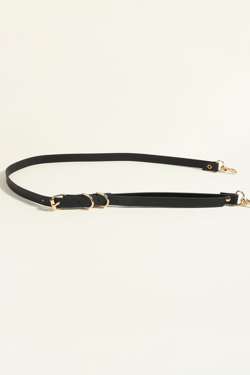 Ring Power Faux Leather Harness Belt in Black/Gold & Black/Silver