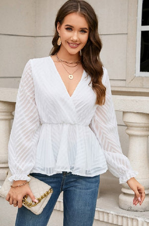 Sheer Goodness Peplum Blouse