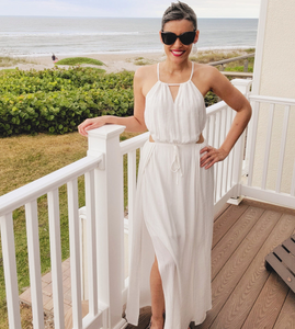 Like a Greek Goddess Maxi Dress in Off-White