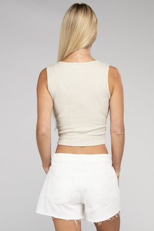 Rae Cropped Ribbed Sleeveless Top in a Variety of Colors