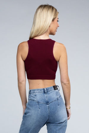 Essential Ribbed Cropped Tank Top in Assorted Colors