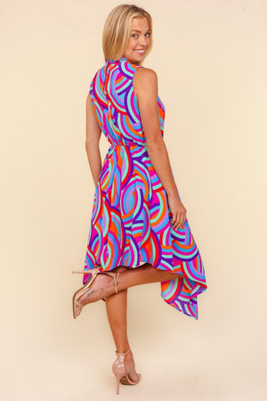 Kassia Asymmetrical Geometric Print Dress